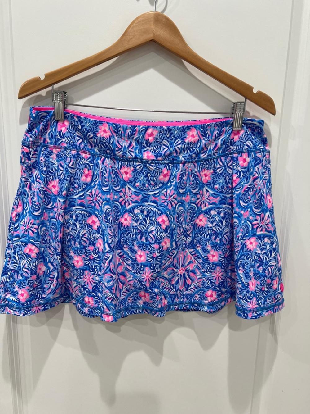 Lilly Pulitzer Blue & Pink Printed Circle Skater Skort